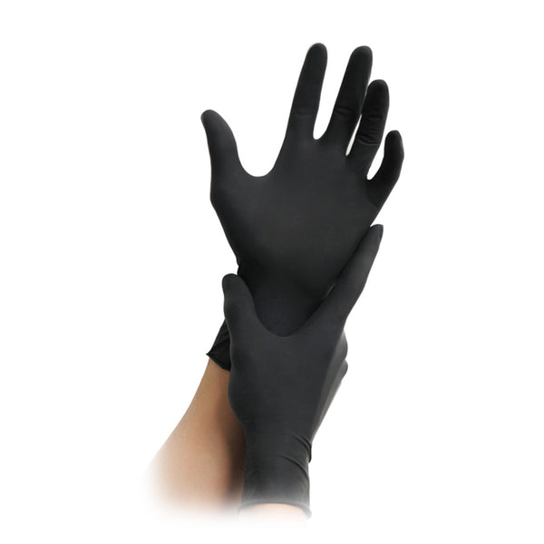 Nitril Einmalhandschuhe Schwarz, 100 Stück, Größe: S